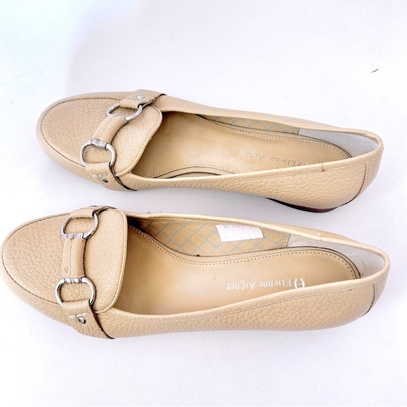 ETIENNE AIGNER Womens Tan Pebbled Leather Round Toe Loafers Size 8.5 NWOB - Picture 6 of 11